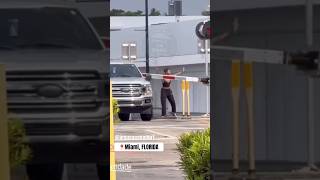 Brightline train collides with pickup truck in Miami Florida on NE 1st Ave [upl. by Gwenny]