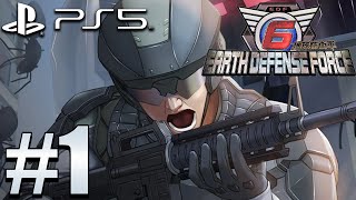 EARTH DEFENSE FORCE ６ PS5 English  Gameplay Walkthrough Part 1 4K 60FPS [upl. by Anola861]