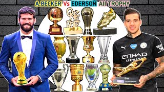 Alisson Becker Vs Ederson All Trophies • TF FOOTBALL • COPA AMERICAFIFAUEFAPREMIER LEAGUEUCLEtc [upl. by Anahc928]