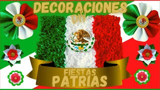 DIY Decoraciones Fiestas Patrias Mexicanas  ADORNOS FIESTAS PATRIAS  Flores Tricolor 🇲🇽 [upl. by Eibrab519]