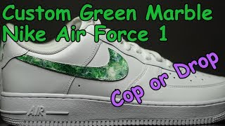 Custom Marble Nike Air Force 1  Cop or Drop [upl. by Aikemehs580]