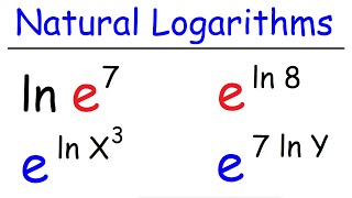 Natural Logarithms [upl. by Odrarej232]