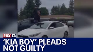 Selfproclaimed Kia Boy charged in 5 robberies pleads not guilty  FOX 13 Seattle [upl. by Arramat416]