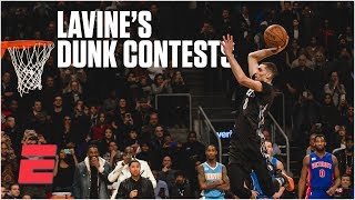 Zach LaVine wins 2015 amp 2016 NBA Slam Dunk Contests  NBA AllStar Highlights [upl. by Alyek654]