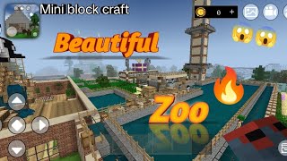 Building a Beautiful Zoo in Mini Block Craft [upl. by Jem578]