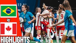 Canada vs Brazil  Highlights amp Penalty Shootout  SheBelieves Cup Semi Final  060424 [upl. by Suter76]