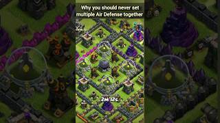 Never Place Air Defense together  Clash of Clans  shorts clashofclans coc [upl. by Akinat]