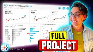 Tableau Complete Project EndtoEnd  Like I Do in My Real Projects [upl. by Alikat]