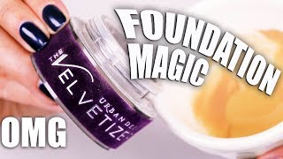 MIXING LOOSE POWDER IN LIQUID FOUNDATION AMAZING RESULTS OMG [upl. by Vonni]