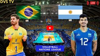 BRASIL X ARGENTINA AO VIVO LIGA DAS NAÇÕES DE VÔLEI MASCULINO [upl. by Engapmahc972]