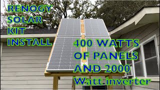 Renogy Solar Kit 400 Watts of panels and a 2000 Watt inverter [upl. by Seidler]