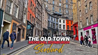 Scotland Walk Medieval Edinburgh Old Town Royal Mile Castlehill Victoria Street High St🏴󠁧󠁢󠁳󠁣󠁴󠁿 [upl. by Rother132]