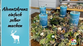 Adventskranz 2024  Adventskranz einfach selber machen  Weihnachtsdeko [upl. by Lithea830]