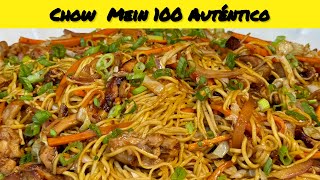 RECETA DE CHOW MEIN RECETA DE RESTAURANTE CHINO  CHOW MEIN DE POLLO  COMIDA CHINA [upl. by Akirderf]