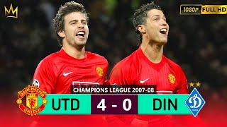 Manchester United 4  0 Dinamo Kiev Piqué and Ronaldo ● UCL 2007  Extended Highlights amp Goals [upl. by Michale]