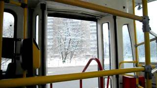 Moskwa podróż tramwajem Tatra KT3R  Москва поездка на трамвае Tatra KT3R [upl. by Irbua]