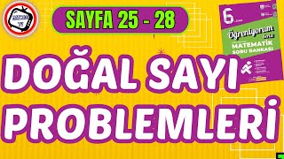 6Sınıf Doğal Sayı Problemleri Matsev Öğreniyorum Serisi Sayfa 2528 [upl. by Aikram997]