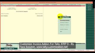 Customize invoice For Tally ERP 9 [upl. by Stedmann]