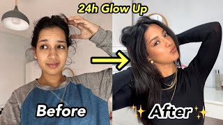 24HOUR GLOW UP TRANSFORMATION  قبل و بعد [upl. by Ellene118]