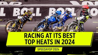 The Best of the Best 🔥 Top Heats in 2024  FIM Speedway Grand Prix [upl. by Vinay]