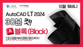 AutoCAD LT 2024 30분 컷 웨비나블록Block생성부터 관련 리습Lisp까지 배워보자 [upl. by Eelytsirk]