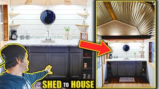 Tiny House Design  Farmhouse  Abandoned Shed Transformed Into A House [upl. by Efrem]