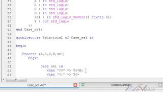 VHDL Lecture 14 Lab 5  Case Select Explanation [upl. by Anade]