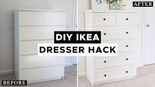 IKEA Dresser Hack  How to Paint IKEA Laminate Furniture [upl. by Rosner632]