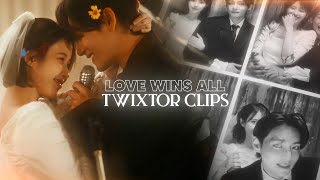 Love wins all MV twixtor clips for editing 4K HD mega link taehyung amp iu scene [upl. by Leor]