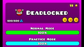 Geometry Dash DeadLocked 100 OFFICIAL ROBTOP DEMON All Secret Coin GG [upl. by Rome]