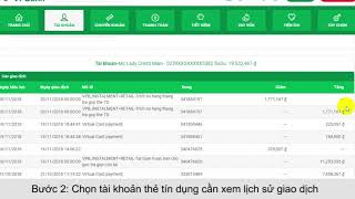 Hướng dẫn kiểm tra lịch sử giao dịch thẻ tín dụng trên VPBank Online [upl. by Chaney]