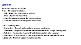 Part A  Prefixes Roots and Suffixes Match these prefixes and suffixes to their meanings [upl. by Thenna]