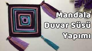 DIY  Mandala Duvar Süsü Yapımı  YoncaHobby [upl. by Tezzil]