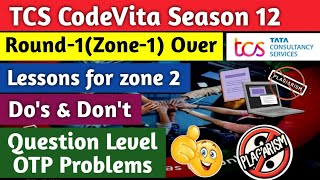 TCS Codevita Round 1Zone2 Tips✅Dos and donts❌OTP problem😲 tcscodevita [upl. by Getter433]