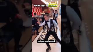 Unique Restaurant Waiters Wear Roller Skates for Super Fast Service 🛼🍽️ [upl. by Inamik]