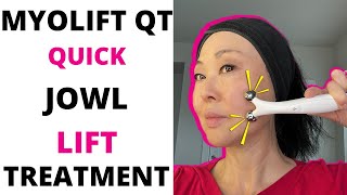 Myolift QT Quick Microcurrent Jowl Treatment MYOLIFT QT Tutorial [upl. by Yevreh117]