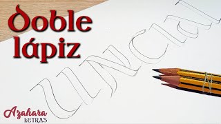 ✏️✏️ CALIGRAFÍA con DOBLE LÁPIZ Alfabeto UNCIAL [upl. by Ocicnarf]