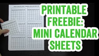 Free Printable Mini Calendar [upl. by Mera]