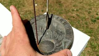 How To Use A Sundial sun clock [upl. by Eki]