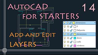 AutoCAD for begineers  Add and Edit LAYERS change colour linetype lineweight [upl. by Janeen]