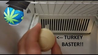 Fix A Clogged Fridge Defrost Drain WITHOUT Opening Panels  How To [upl. by Ardaid]