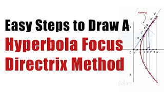 Easy Steps to Draw A Hyperbola using Focus Directrix Method  Engg Curves  Engg Drawing [upl. by Rosario388]