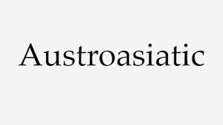 How to Pronounce Austroasiatic [upl. by Cadell30]