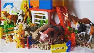 Old MacDonald had a Farm Learn Animals Toys animais de fazenda Video for Kids [upl. by Enawd]