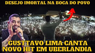 Gusttavo Lima canta música nova pela PRIMEIRA VEZ em Uberlândia e multidão canta junto [upl. by Smitt]