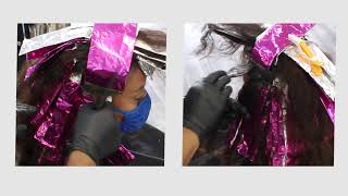 MECHAS CON ALUMINIO TONO DORADAS PASO A PASO [upl. by Anerbas]