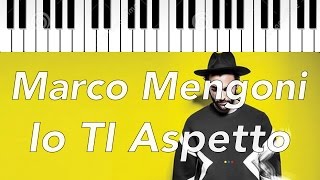 Marco Mengoni  Io Ti Aspetto  Piano Instrumental Lyrics [upl. by Luanne80]