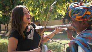 2 BEAUTIFULL FOREIGNER GIRLS TRY TO A PLAY RAJASTHANI GITAR [upl. by Okiek252]