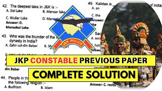 JKP Constable Previous Paper Solution  Detailed Explanation  Satish sir  Jkssb Online tutorial [upl. by Noramac]