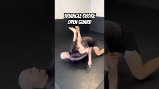 BJJ Triangle choke from open guard jiujitsu martialarts [upl. by Lenwood955]